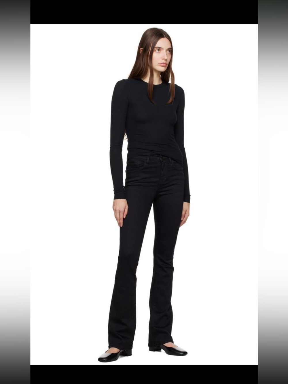FRAME NWOT Le Mini Boot Black Flared Jeans size 32